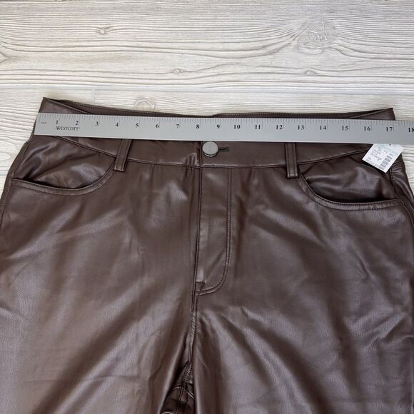 Maurices RTV Perfect Faux Leather Skinny High Rise Pant Women's 16 Reg Brown NWT - Picture 10 of 14